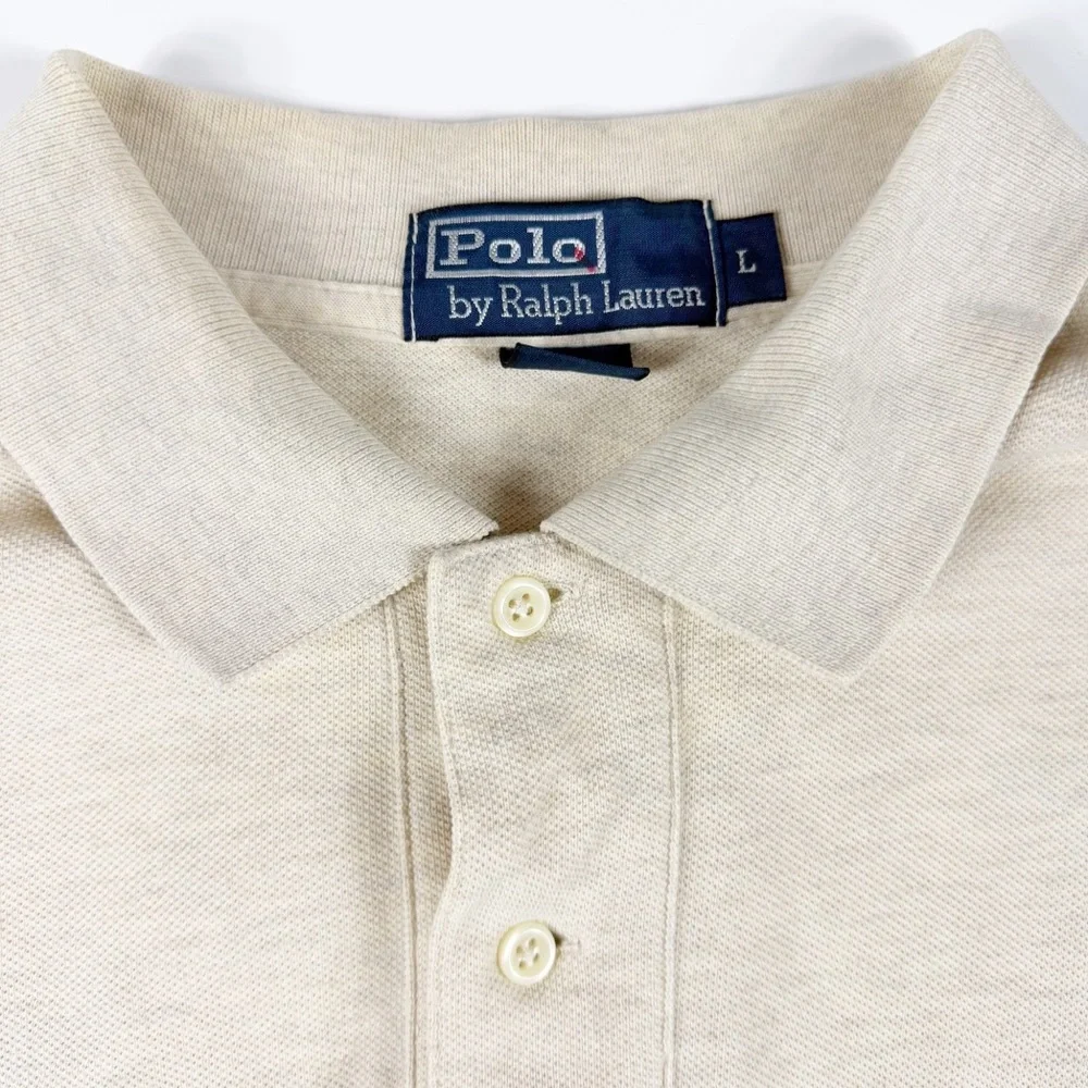 Ralph Lauren Men's Beige Polo Shirt‎